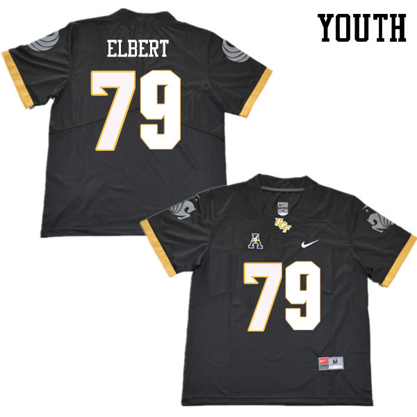 Youth #79 Trevor Elbert UCF Knights College Football Jerseys Sale-Black